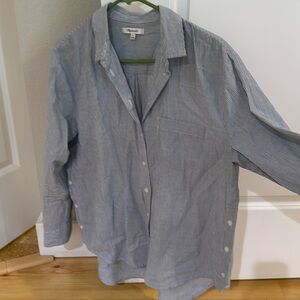 Madewell button up striped top